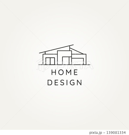 home design minimalist line art logo 139081334
