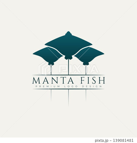 manta fish modern minimalist logo design manta fish modern minimalist logo design 139081481