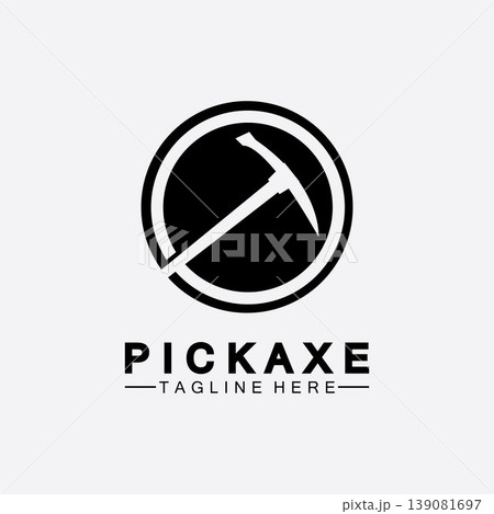 Pickaxe Logo Vector icon symbol illustration Design template, Mining Concept With Silhouette,Mining Logo, Pickaxe Logo Pickaxe Logo Vector icon symbol illustration Design template, Mining Concept With Silhouette,Mining Logo, Pickaxe Logo 139081697