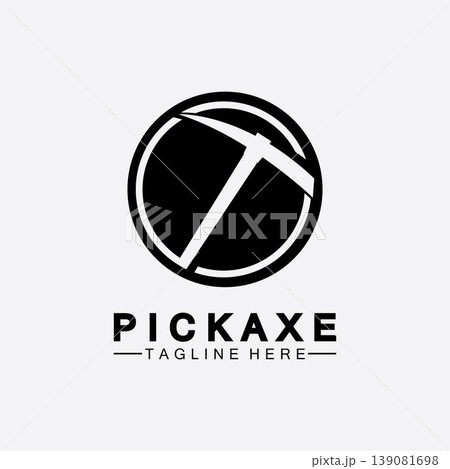 Pickaxe Logo Vector icon symbol illustration Design template, Mining Concept With Silhouette,Mining Logo, Pickaxe Logo Pickaxe Logo Vector icon symbol illustration Design template, Mining Concept With Silhouette,Mining Logo, Pickaxe Logo 139081698