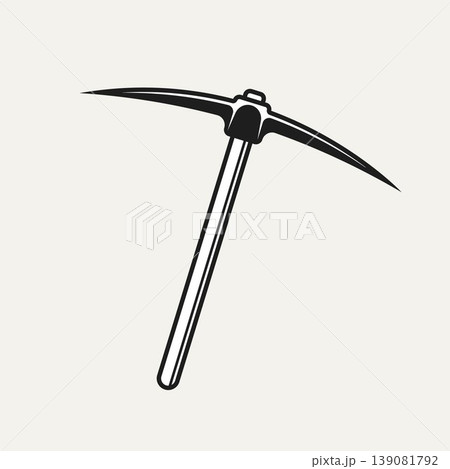 isolated pickax vintage icon illustration design isolated pickax vintage icon illustration design 139081792