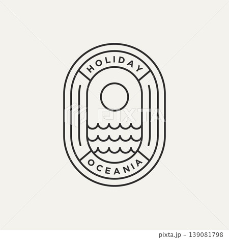 ocean holiday minimalist line art logo icon design ocean holiday minimalist line art logo icon design 139081798