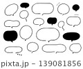 シンプルな線画の吹き出しセット 139081856