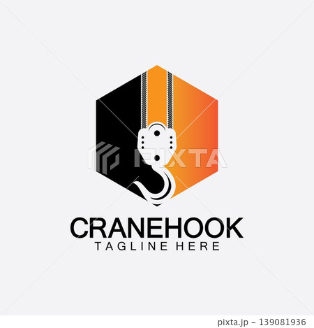 Crane hook logo icon vector illustration design template Crane hook logo icon vector illustration design template 139081936