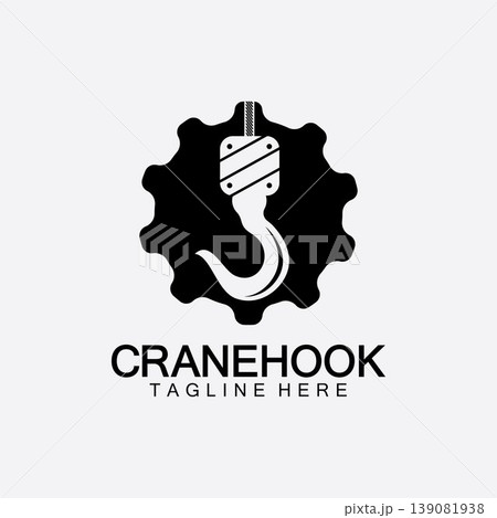 Crane hook logo icon vector illustration design template Crane hook logo icon vector illustration design template 139081938