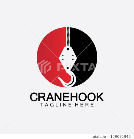 Crane hook logo icon vector illustration design template Crane hook logo icon vector illustration design template 139081940