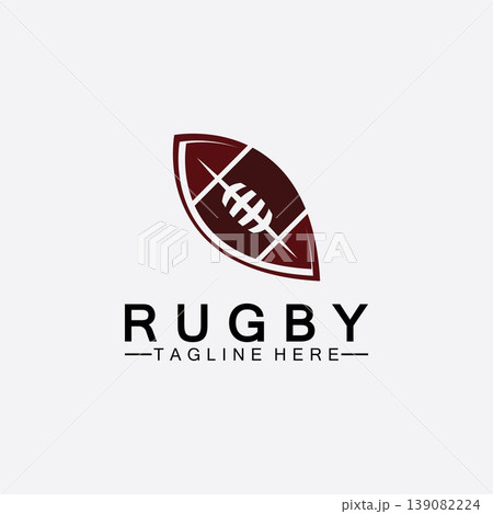 Rugby Ball American Football Icon Vector Logo Template Rugby Ball American Football Icon Vector Logo Template 139082224