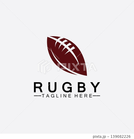 Rugby Ball American Football Icon Vector Logo Template Rugby Ball American Football Icon Vector Logo Template 139082226