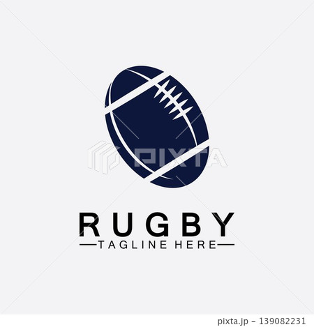 Rugby Ball American Football Icon Vector Logo Template Rugby Ball American Football Icon Vector Logo Template 139082231