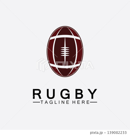Rugby Ball American Football Icon Vector Logo Template Rugby Ball American Football Icon Vector Logo Template 139082233