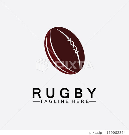 Rugby Ball American Football Icon Vector Logo Template Rugby Ball American Football Icon Vector Logo Template 139082234