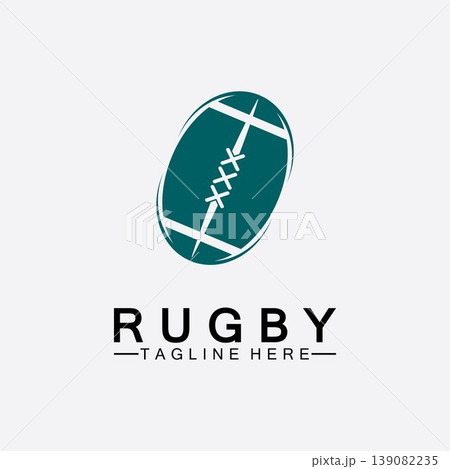 Rugby Ball American Football Icon Vector Logo Template Rugby Ball American Football Icon Vector Logo Template 139082235