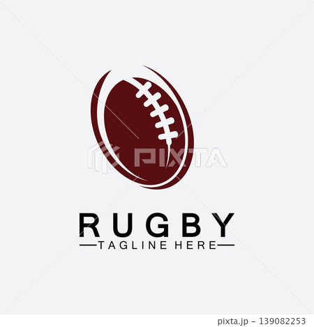 Rugby Ball American Football Icon Vector Logo Template Rugby Ball American Football Icon Vector Logo Template 139082253