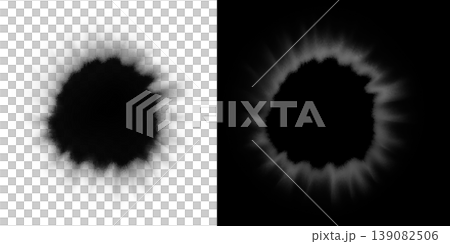 黒い光　PNG　モーション　透過素材 139082506