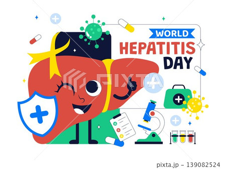 World Hepatitis Day Vector Illustration Liver Health Awareness Concept With Vaccine Syringe Virus Prevention and Medical Treatment Design World Hepatitis Day Vector Illustration Liver Health Awareness Concept With Vaccine Syringe Virus Prevention and Medical Treatment Design 139082524