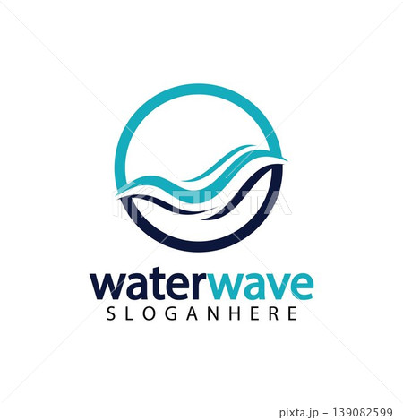 water wave logo design template water wave logo design template 139082599