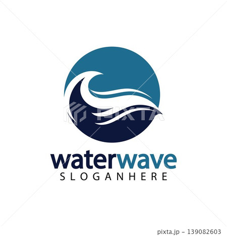 water wave logo design template water wave logo design template 139082603