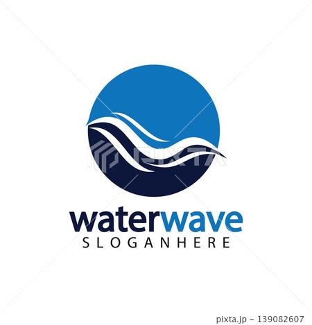 water wave logo design template 139082607