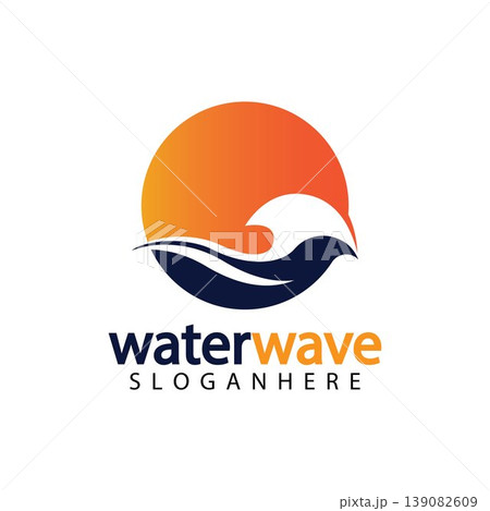 water wave logo design template water wave logo design template 139082609