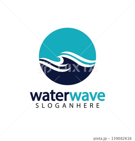 water wave logo design template water wave logo design template 139082616
