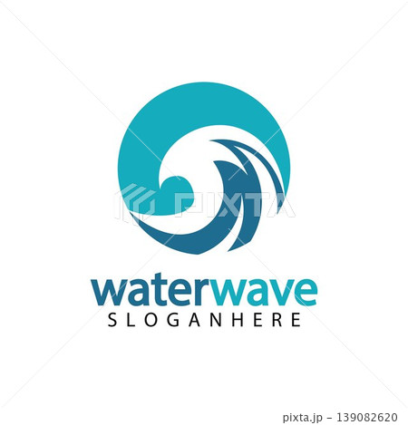 water wave logo design template water wave logo design template 139082620
