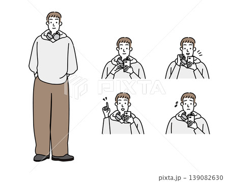 カジュアルな服装の若い男性 カジュアルな服装の若い男性 139082630