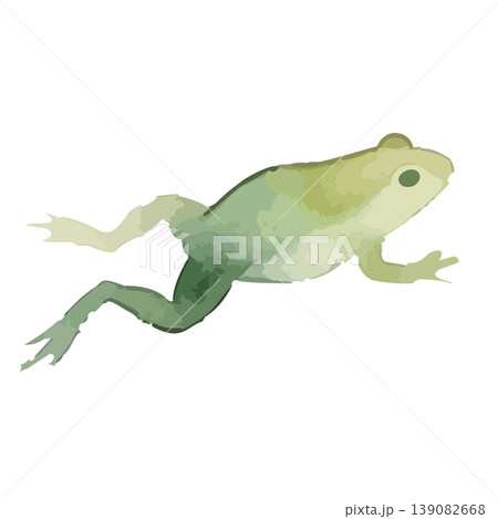 水彩風のカエルのイラスト 139082668