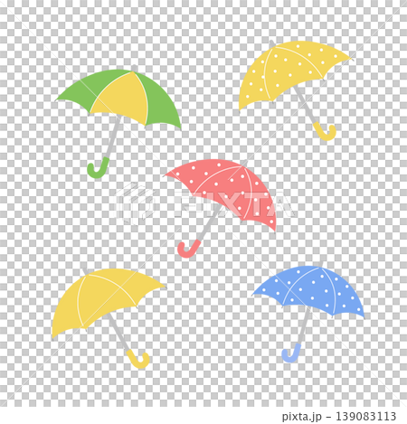 色彩繽紛的雨傘插圖 - 雨季主題 - 雨天 - 雨季 139083113