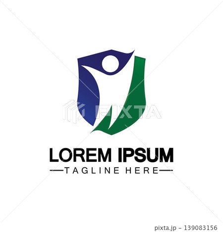 People shield icon.Life Insurance logo, protect human or insurance concept logo vector illustration design isolated on white background People shield icon.Life Insurance logo, protect human or insurance concept logo vector illustration design isolated on white background 139083156