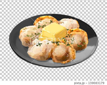 帆立のしょうゆバター焼き（バターのせ） 139083179