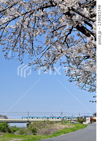 鉄道　私鉄・東武野田線　元荒川を渡る80000系 139083346