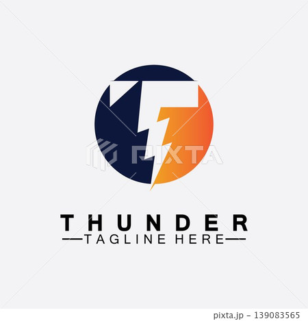 Letter T Thunder electric lightning logo vector illustration design.Flash T Letter Logo, Electrical Bolt Logo Vector Letter T Thunder electric lightning logo vector illustration design.Flash T Letter Logo, Electrical Bolt Logo Vector 139083565