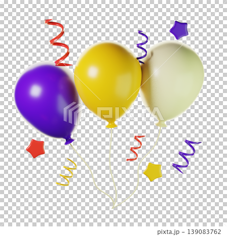 3d balloons, 3d new year icon 139083762
