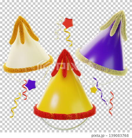 3d New Year's hat, 3d new year icon 139083768