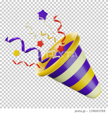3d trumpet, 3d new year icon 3d trumpet, 3d new year icon 139083769
