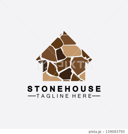 Stone house hipster vintage logo vector icon illustration design,brick house logo vector illustration design template Stone house hipster vintage logo vector icon illustration design,brick house logo vector illustration design template 139083793