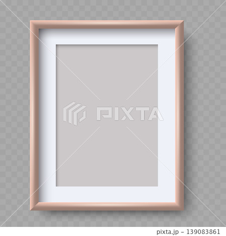 Realistic Square Picture Frame Mockup. Vector Realistic Square Picture Frame Mockup. Vector 139083861