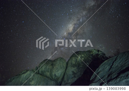 Milky Way above rocks Milky Way above rocks 139083998