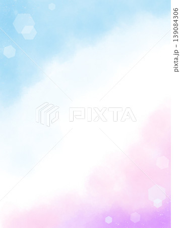 優しい水彩・水色と薄紫色のキラキラした背景素材 優しい水彩・水色と薄紫色のキラキラした背景素材 139084306