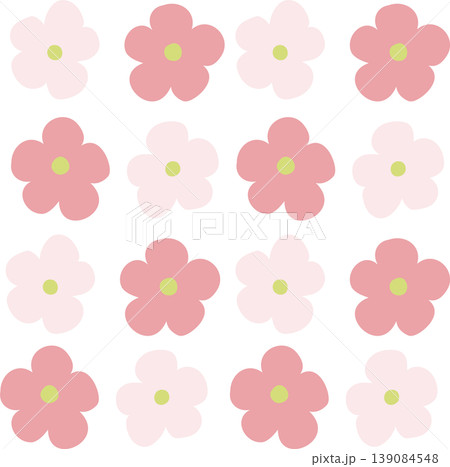 北欧風 花柄 模様 春の花 139084548