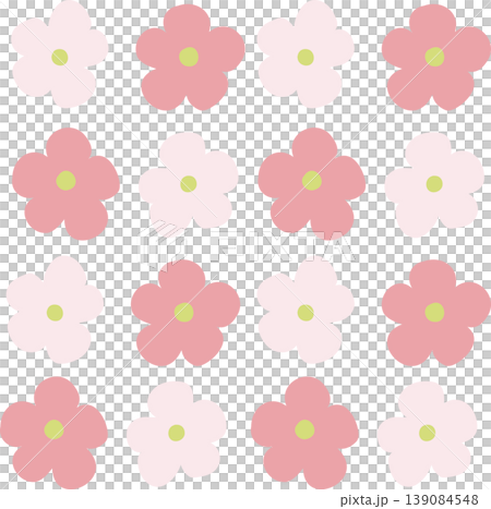 北欧風 花柄 模様 春の花 139084548