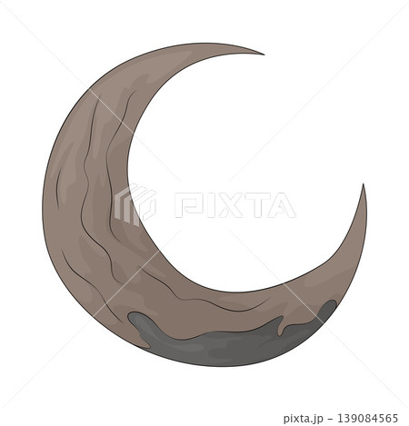 Illustration of crescent moon Illustration of crescent moon 139084565
