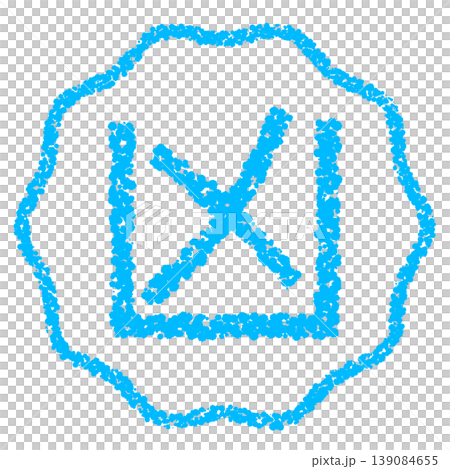 Crayon-style hand-drawn stamp-like lettering: Bad luck Crayon-style hand-drawn stamp-like lettering: Bad luck 139084655