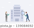 企業研究・企業分析・信用調査・税務調査をするスーツ姿の若い男女 139084692