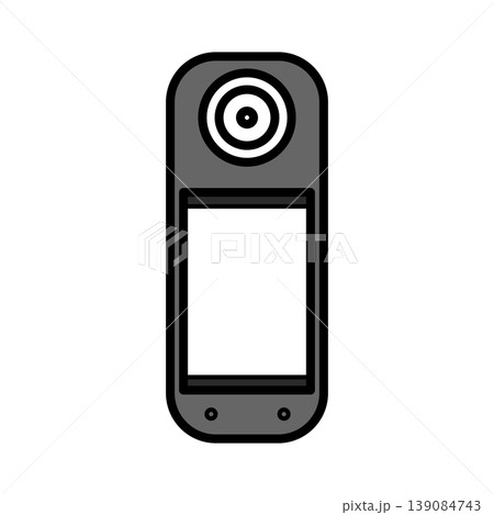 イラスト素材: 360度カメラの正面イラスト 139084743