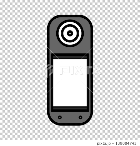 イラスト素材: 360度カメラの正面イラスト 139084743