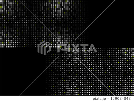 Grey and green square halftone dots abstract futuristic background 139084848