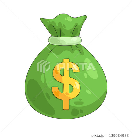 Illustration of money bag 139084988
