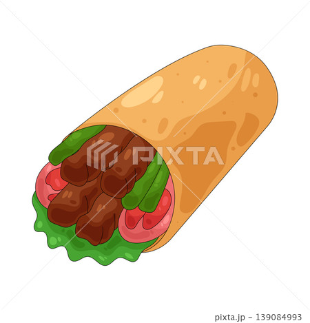 Illustration of burrito 139084993