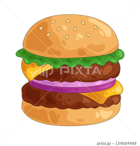 Illustration of burger 139084998